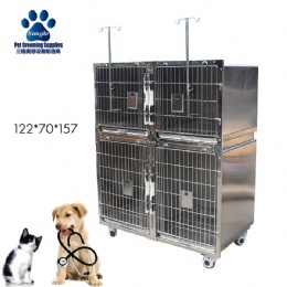 Veterinary Stainless Steel Cage Banks For Animal Hospital
