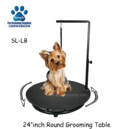 Small Pet Round Rotatable Grooming Table 24 inch