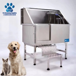 50 inch Free Standing Stainless Steel Walk in Dog Bath